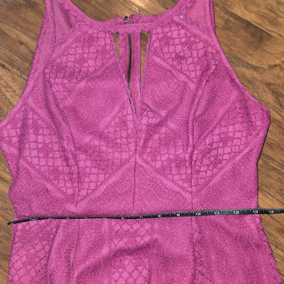 Free People Magenta Missed Connections Halter Mini Dress - Picture 12 of 15